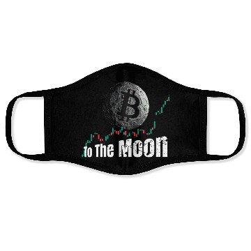 Discover Bitcoin Chart To The Moon Face Masks