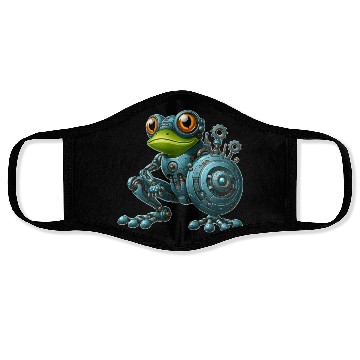 Discover Cyborg Frog Toad Newt Robot Mech Design Face Masks