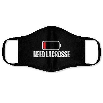 Discover Need Lacrosse Low Battery Funny Lacrosse Face Masks