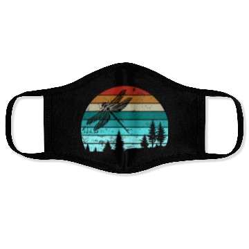 Discover Dragonfly Vintage Retro Insect Nature Face Masks