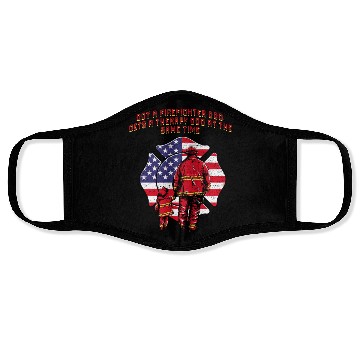 Discover Gets a Firefighter Dog Therapy Dog Fire Department Face Masks