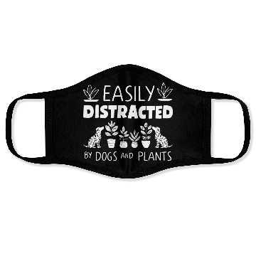 Discover Easily Distracted By Dogs and Plants Face Masks Gardening