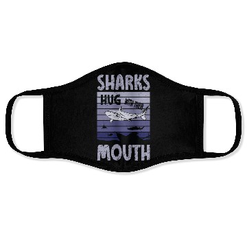 Discover Great White Shark Hug Largest Predator Ocean Face Masks
