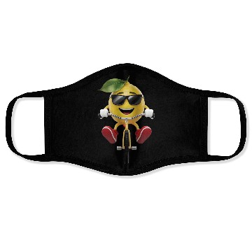 Discover Lemon Cycling On Bike Realistic Face Masks
