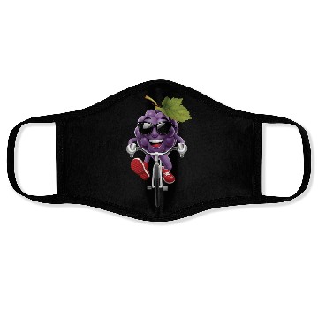 Discover Grapes Cycling On Bike Realistic Face Masks