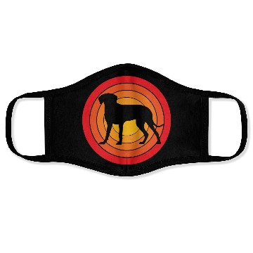 Discover Retro Sunset Weimaraner Dog Silhouette Face Masks