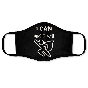 Discover I Can and I Will - Motivational Superhero Face Masks