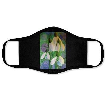 Discover Snowdrops in Space Painting Face Masks