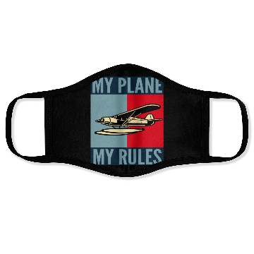 Discover Pilot My Airplane My Rules Face Masks