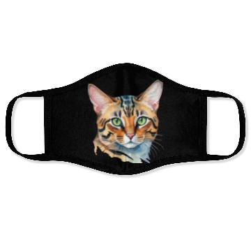 Discover Leopard Cat Watercolor Face Masks