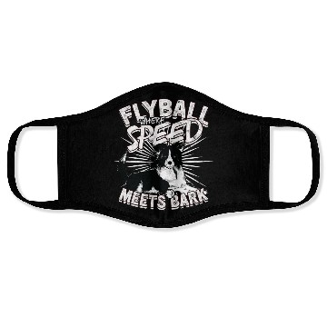 Discover Flyball Where Speed Meets Bark Border Collie Dog Face Masks