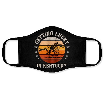 Discover Getting Lucky In Kentucky Horse Racing Face Masks