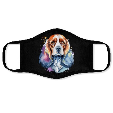 Discover American Cocker Spaniel Watercolor Face Masks