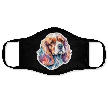 Discover American Cocker Spaniel Watercolor Face Masks