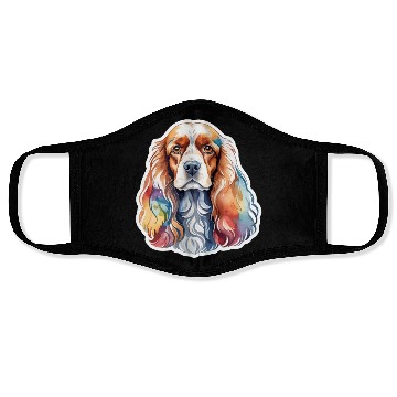 Discover American Cocker Spaniel Watercolor Face Masks