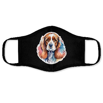 Discover American Cocker Spaniel Watercolor Face Masks