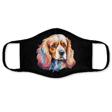 Discover American Cocker Spaniel Watercolor Face Masks