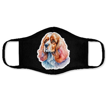 Discover American Cocker Spaniel Watercolor Face Masks