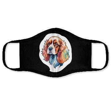 Discover American Cocker Spaniel Watercolor Face Masks