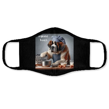 Discover cool fun food dog Face Masks