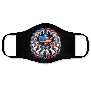 Discover Star-Spangled Unicorn with American Pride and Face Masks