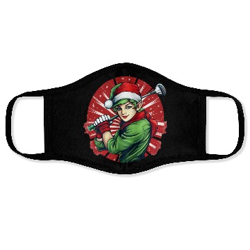 Discover Christmas Elf Golf Face Masks