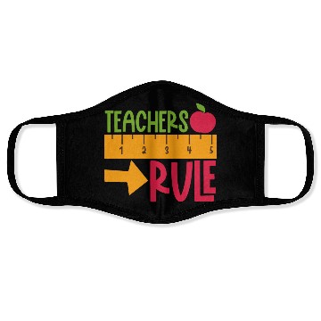 Discover Teacher Rule No Rule Learning School Days Face Masks