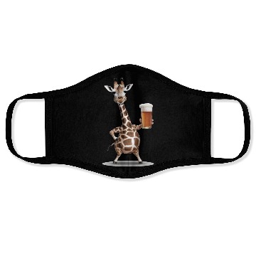 Discover Giraffe Drinking Beer Realistic Face Masks