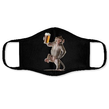 Discover Monkey Drinking Beer Realistic Face Masks
