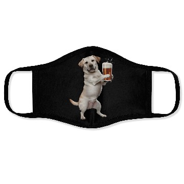 Discover Labrador Drinking Beer Realistic Face Masks