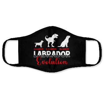 Discover Labrador EVOLUTION Labrador Lovers Funny Face Masks