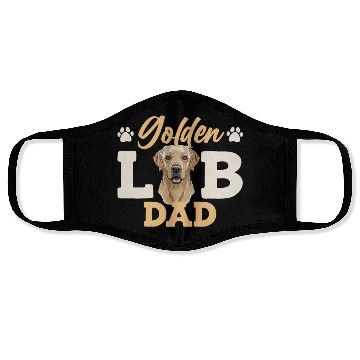 Discover Labrador GOLDEN LAB DAD Labrador Owner Men Face Masks