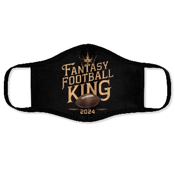 Discover FANTASY FOOTBALL KING 2024 Face Masks
