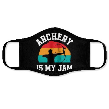 Discover Retro Bow Archery Is My Hobby Face Masks
