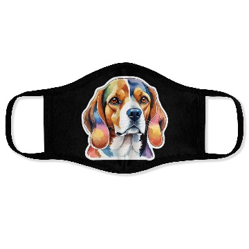 Discover Beagle Watercolor Face Masks