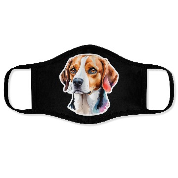Discover Beagle Watercolor Face Masks
