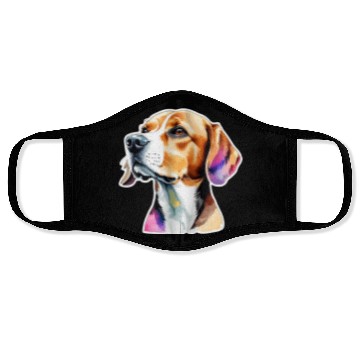 Discover Beagle Watercolor Face Masks