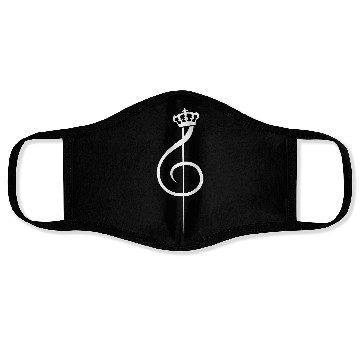 Discover Crown Music Clef Note King Queen Prince Princess Face Masks