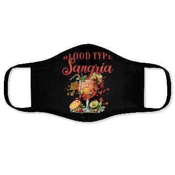 Discover Cocktail Bartender Blood Type Sangria Face Masks