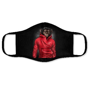 Discover Monkey Wearing A Red Face Masks Animal Lover Graphic