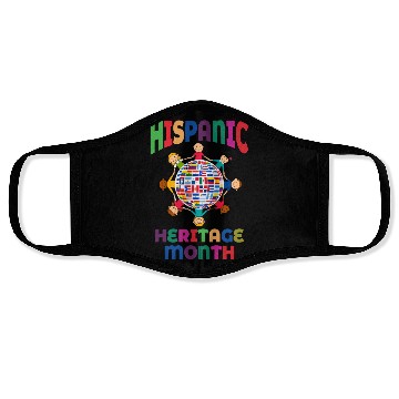 Discover Hispanic Heritage Month Kids Countries Flags World Face Masks