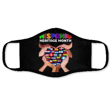Discover Hispanic Heritage Month All Countries Heart Hands Face Masks
