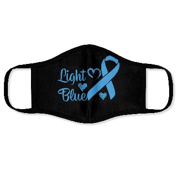 Discover I wear Light Blue for my dad Prostate cancer Face Masks