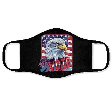 Discover Unique Eagle American Flag Vote US Election 2024 Face Masks