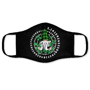 Discover Gnome Hold Shamrock Pi Day Math 314Gnomes Face Masks