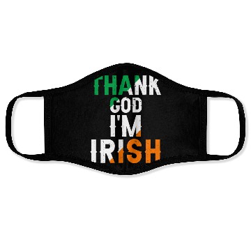 Discover St Patricks Thank God Im Irish Premium Face Masks