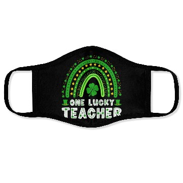 Discover St Patricks Day One Lucky Teacher Ireland Face Masks