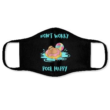 Discover Sloth DON'T WORRY POOL HAPPY Face Masks