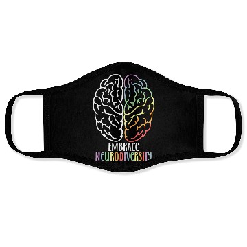 Discover embrace neurodiversity Face Masks