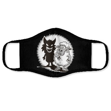 Discover Unique Comic Sheep and Wolf Shadow for a Sheep Face Masks